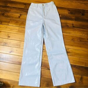 Pleather light blue pants sz XS